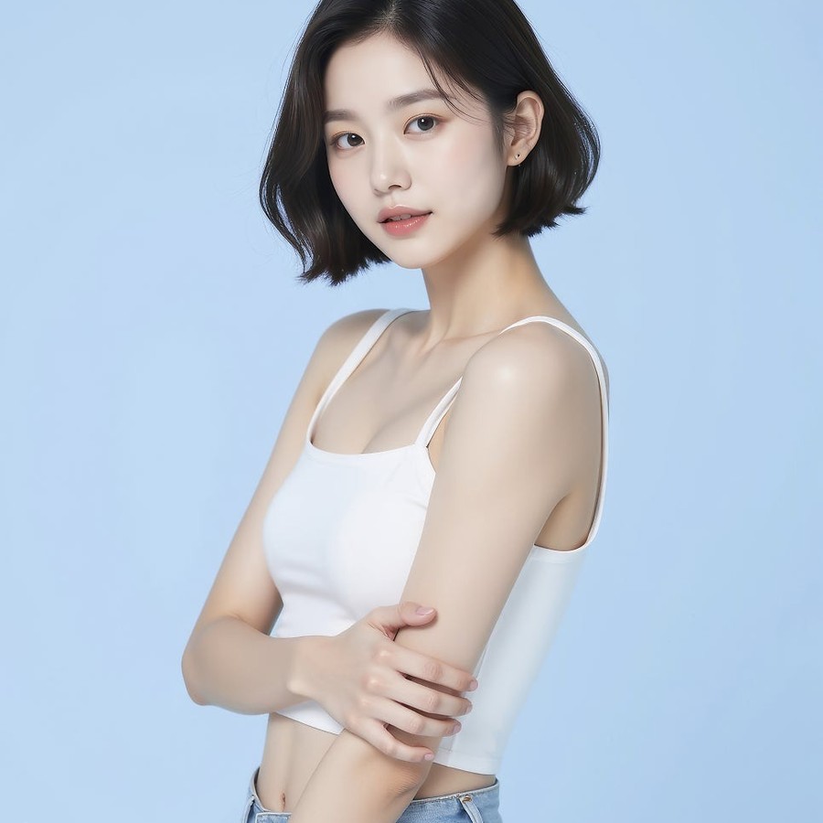 팔과 어깨 상태를 확인하는 모습