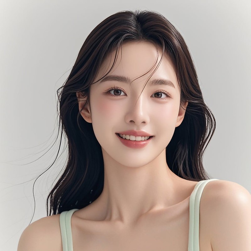 크림색 상의